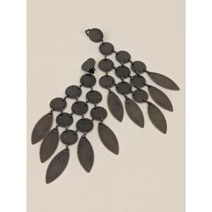 1970's brass chandelier earrings